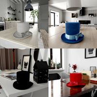 top hat photorealistic pbr low-poly