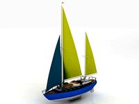 3D Moonli Sailing Ship