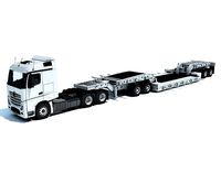 Truck with Lowboy Trailer