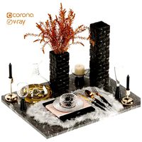 Luxury Fur Place Mat Dinner Tableset-10