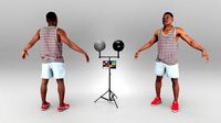 African man in casual ready for animation 367