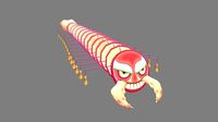 cartoon centipede kite - origami animals