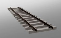 Railroad track - Railway track with concrete sleepers