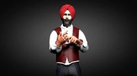 Sikh Sardar ji 3D Character