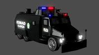 Anti-riot police truck colombian