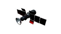 Satellite A04 Steel Red - SciFi Space Design