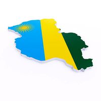 Rwanda map 3d model