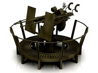 USA Twin 20mm70 AA Cannon 3D model