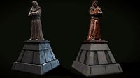 Star Wars Jedi Statue Low Poly