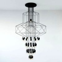 Suspended lamp wireflow freeform 0374 led suspension lamp