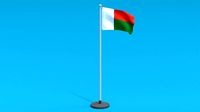 Low Poly Seamless Animated Madagascar Flag