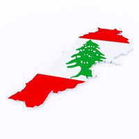 Lebanon map lowpoly 3d model
