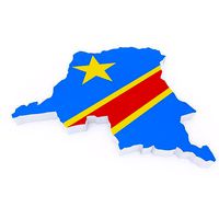 Democratic republic Congo map 3d model