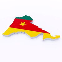 Cameroon country map 3d model