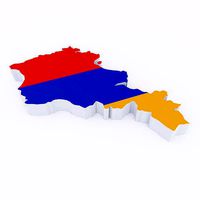 Armenia map  3d model