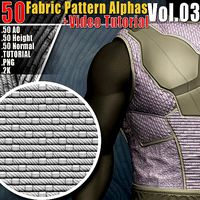 50 Fabric Pattern Alphas Vol03  Video Tutorial
