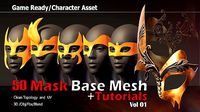 50 Mask Base Mesh  Tutorials VOL1