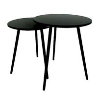 Set of coffee tables black Scalo