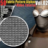50 Fabric Pattern Alphas Vol02  Video Tutorial