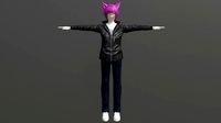 Anime fox boy 3d model