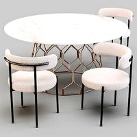 Dining Set CB2 - Circuit Table and Inesse Chair
