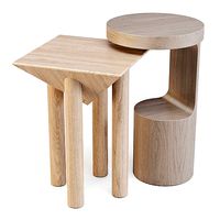 Crate and Barrel Hout and Flora - Side Tables