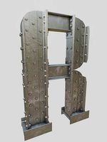 Steel Construction Font - Letter R