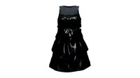 Womens Beatrice Black Silk Tier Dress