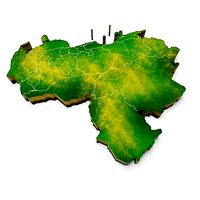 Venezuela country map 3d model