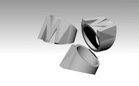 m letter ring