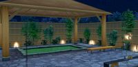 Outdoor bath - night time