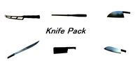 ultimate kitchen knife pack low-poly