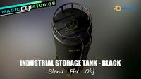 industrial vertical storage tank - black