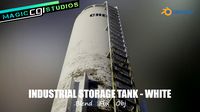 industrial vertical storage tank - white
