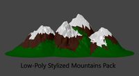 low poly mountain pack