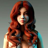 3D Hair style for girl V61 3D Model $15 - .3ds .dae .fbx .ma .max