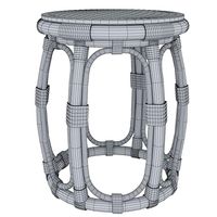 rattan accent table