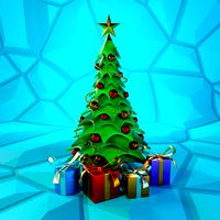 christmas tree cartoon look