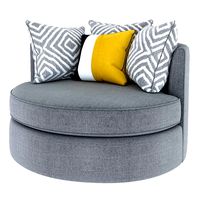 grey swivel accent chair-373-c