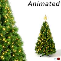 christmas tree with lightsanimated - 5 feet