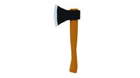 low poly cartoon axe