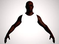 male head and two arms - 2