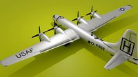 b 29 superfortress silver paintjob low-poly