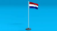 low poly seamless animated netherlands flag