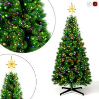 christmas tree 7 feet with multicolor lights