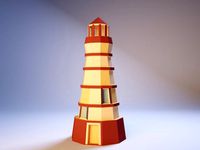 lighthouse low poly