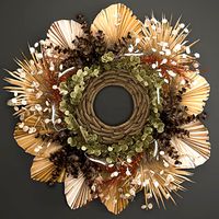 wall wreath of dried flowers 221
