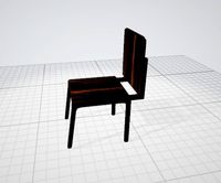 wooden-metal school chair
