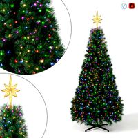 christmas tree 9 feet with multicolor lights