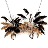 hanging decor of their dried pampas grass 214